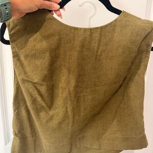 Abercrombie & Fitch Olive Crop Top